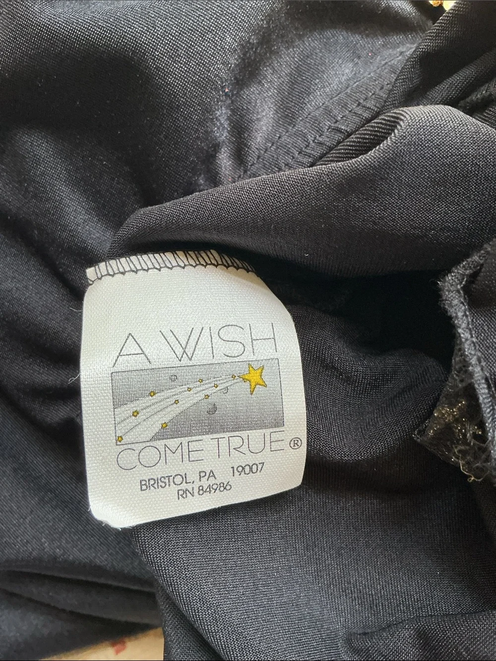 A Wish Come True -Sz S Adult- Black and Gold Star Tutu Costume